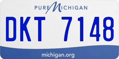 MI license plate DKT7148