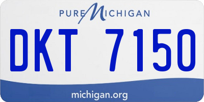 MI license plate DKT7150