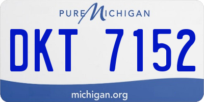MI license plate DKT7152
