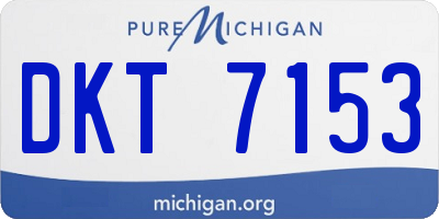 MI license plate DKT7153
