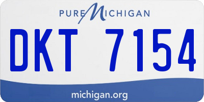 MI license plate DKT7154