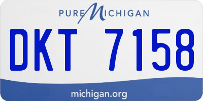 MI license plate DKT7158