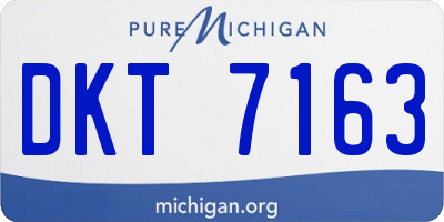 MI license plate DKT7163