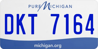 MI license plate DKT7164