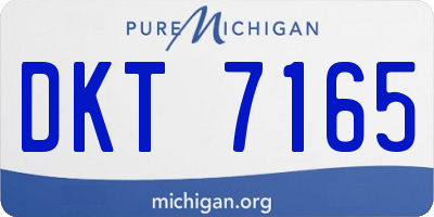 MI license plate DKT7165