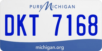 MI license plate DKT7168