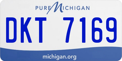MI license plate DKT7169