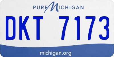 MI license plate DKT7173