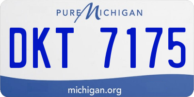 MI license plate DKT7175