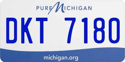 MI license plate DKT7180