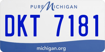 MI license plate DKT7181