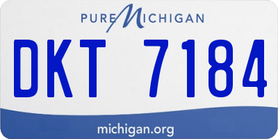 MI license plate DKT7184