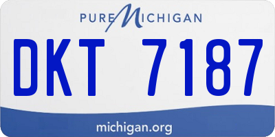 MI license plate DKT7187