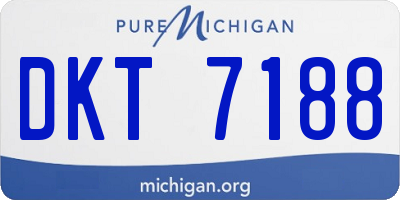 MI license plate DKT7188