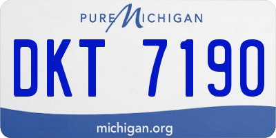 MI license plate DKT7190