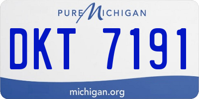 MI license plate DKT7191