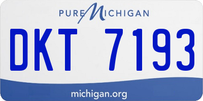 MI license plate DKT7193