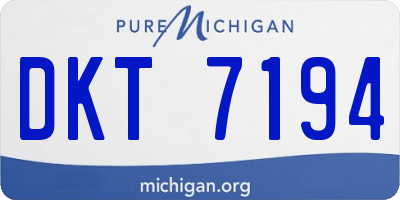 MI license plate DKT7194