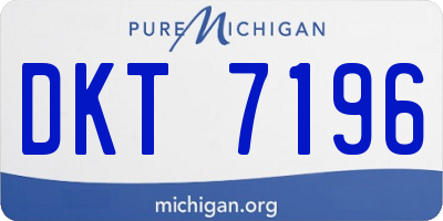 MI license plate DKT7196