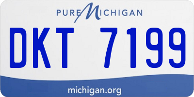 MI license plate DKT7199