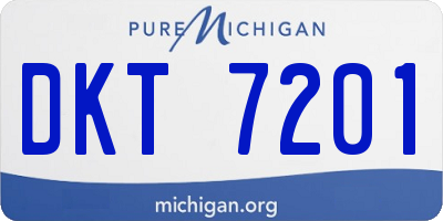 MI license plate DKT7201