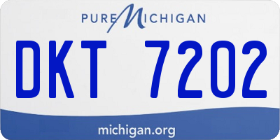 MI license plate DKT7202