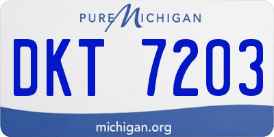 MI license plate DKT7203
