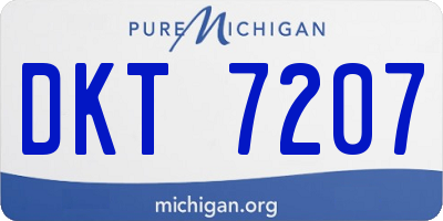 MI license plate DKT7207