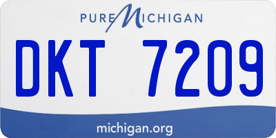 MI license plate DKT7209