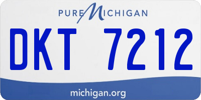 MI license plate DKT7212