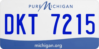 MI license plate DKT7215