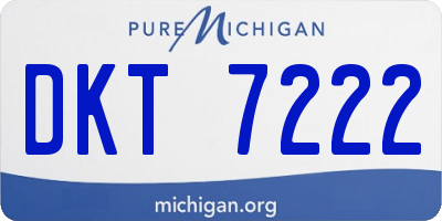 MI license plate DKT7222