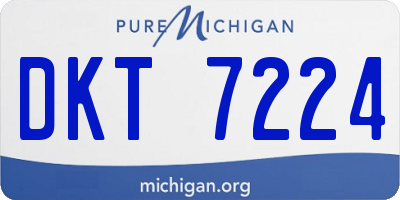 MI license plate DKT7224
