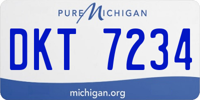 MI license plate DKT7234