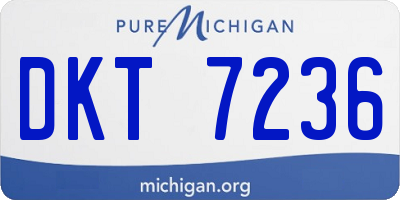 MI license plate DKT7236