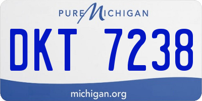 MI license plate DKT7238
