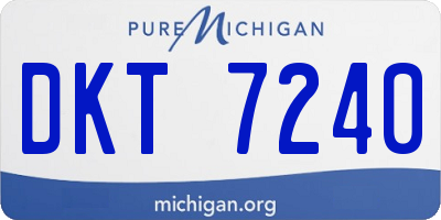 MI license plate DKT7240