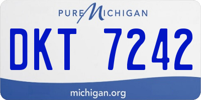 MI license plate DKT7242