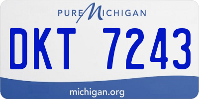 MI license plate DKT7243