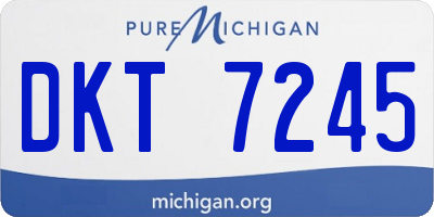 MI license plate DKT7245