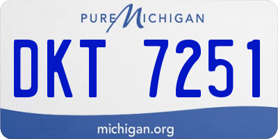 MI license plate DKT7251