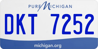 MI license plate DKT7252