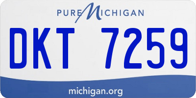 MI license plate DKT7259