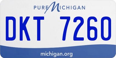 MI license plate DKT7260