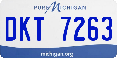 MI license plate DKT7263