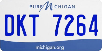 MI license plate DKT7264