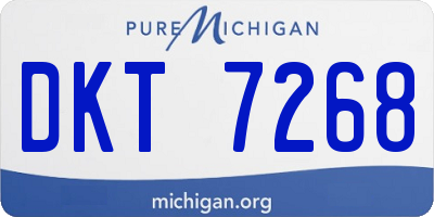 MI license plate DKT7268