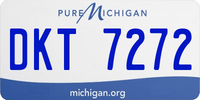 MI license plate DKT7272
