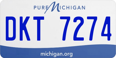 MI license plate DKT7274