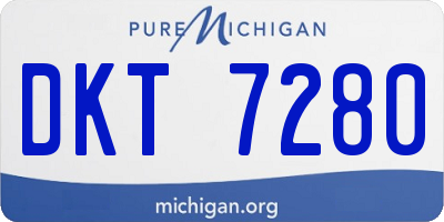 MI license plate DKT7280